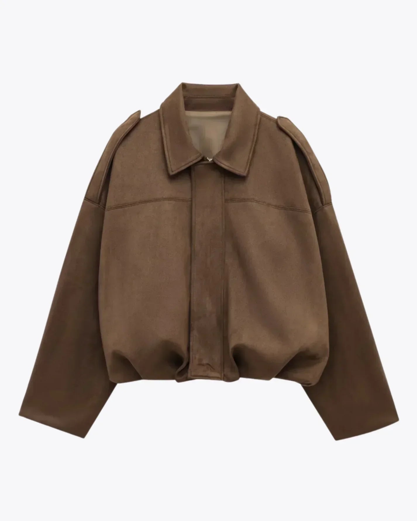 Renelle – Oversized dames suède jas met moderne city-chic uitstraling
