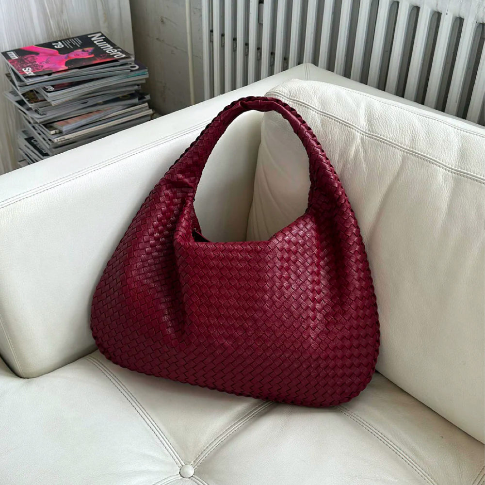 Elaréa – Gewoven Design Schoudertas met Ruimte en Verfijning