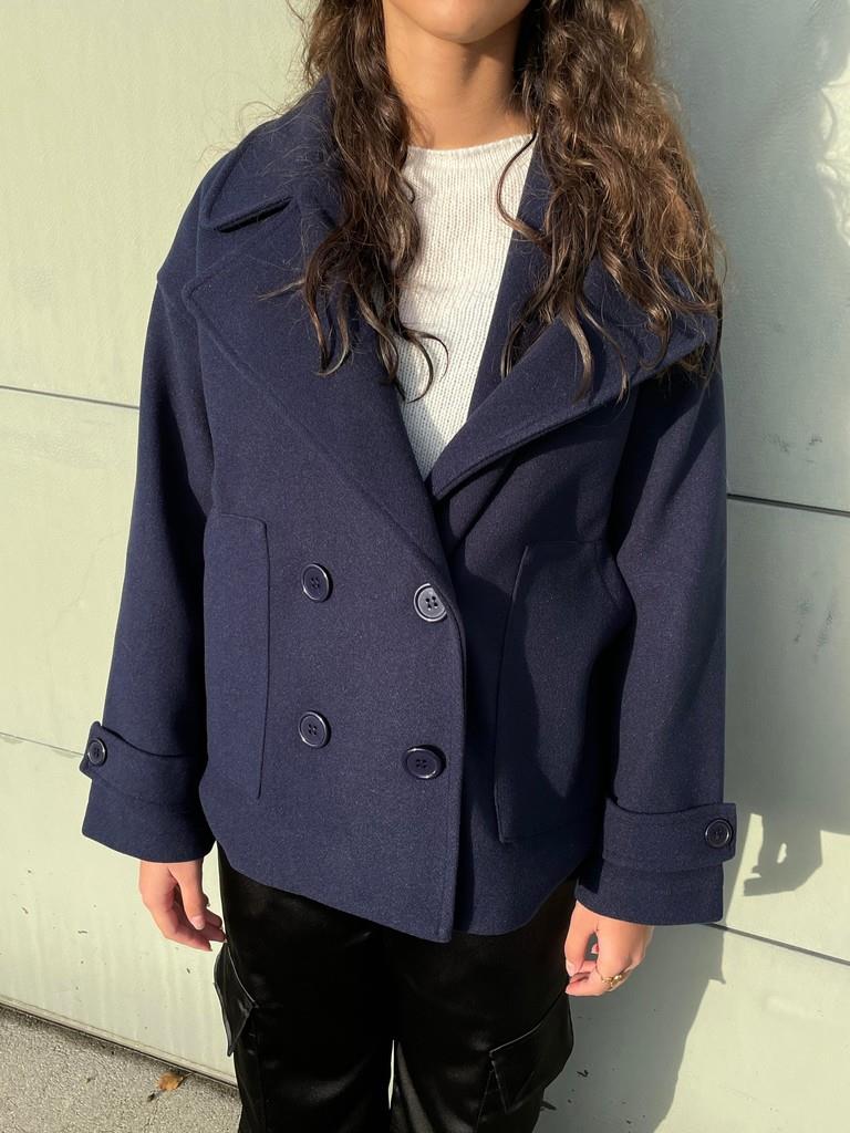 Marivelle – Dames Tussenjas met Brede Revers, Kort & Elegant, Veelzijdige Herfst/Winter Jas