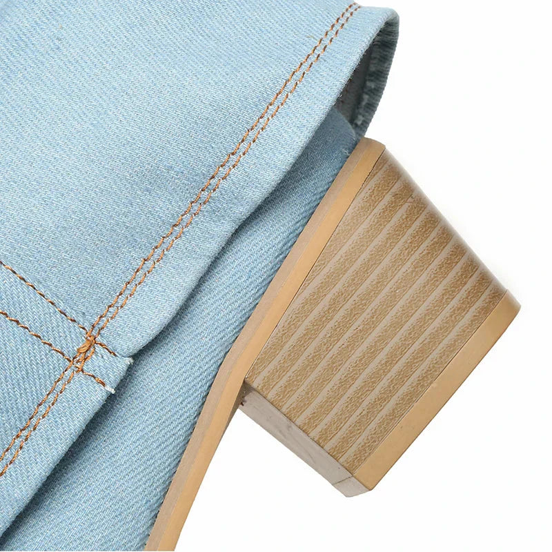Fiorayne – Denim dameslaarzen met eigentijdse flair en tijdloze klasse