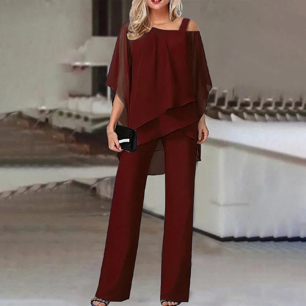 Elarienne – Zomerse Tweedelige Set met Top & Broek, Licht en Elegant voor Warme Dagen