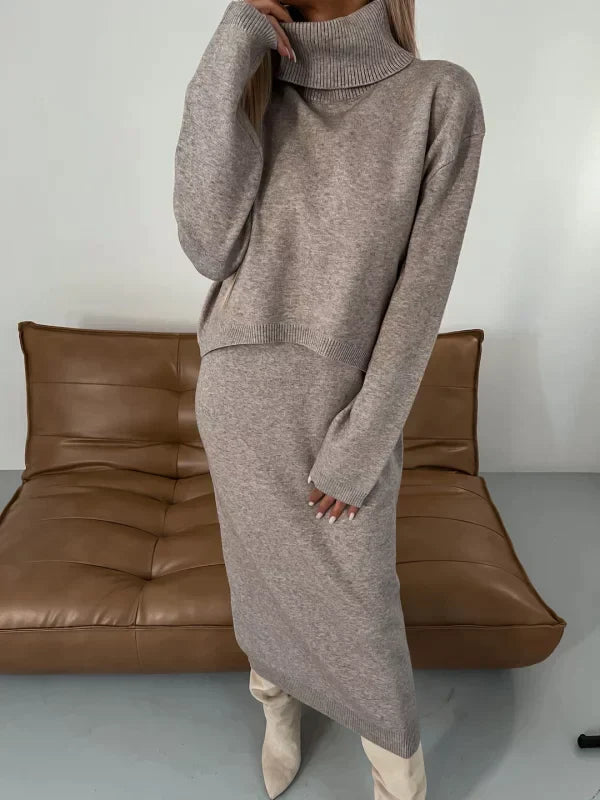 Soraya – Midi-Jurk met Bijpassende Coltrui
