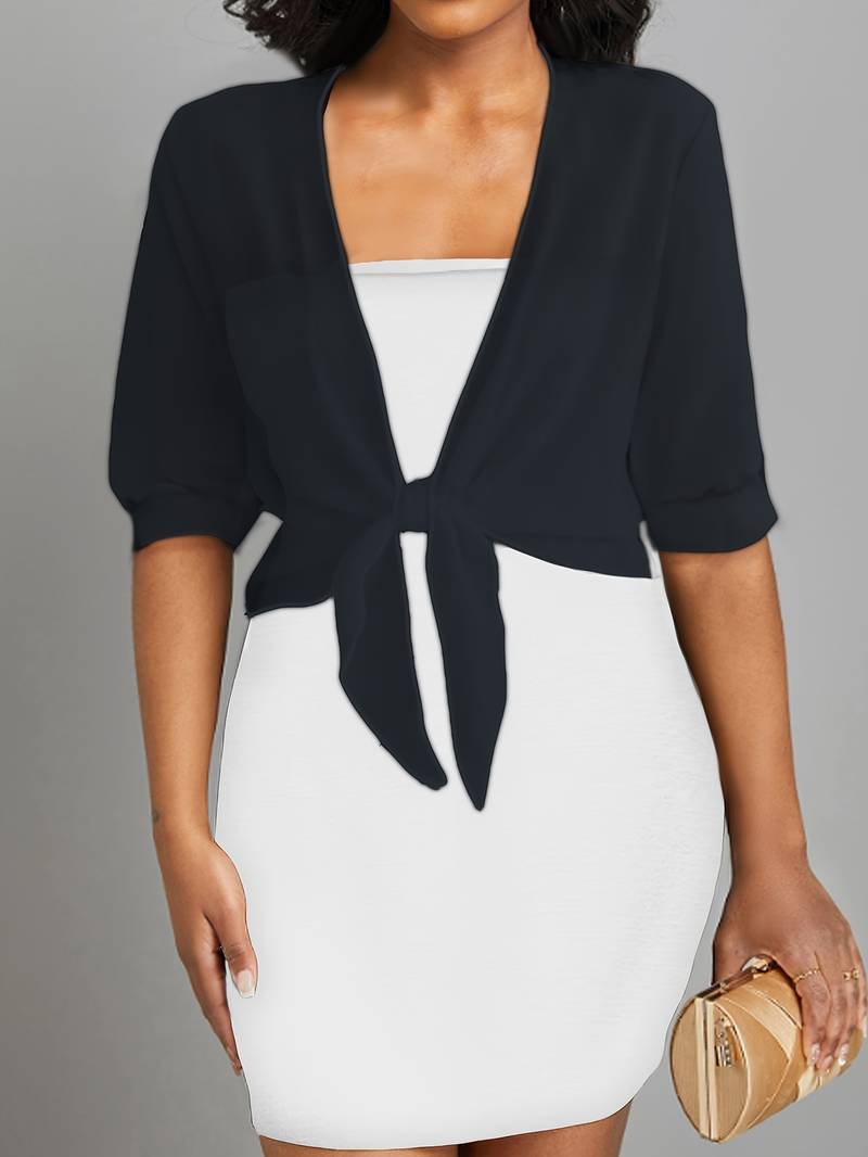 Lunaria - Lichte Blouse met Open Voorkant in Verfrissende Pasteltinten voor een Elegante Lenteoutfit