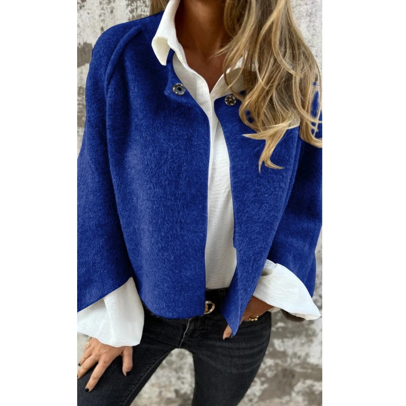 Faye – Kort Faux Cashmere Jasje voor Elegante Warmte en Tijdloze Stijl
