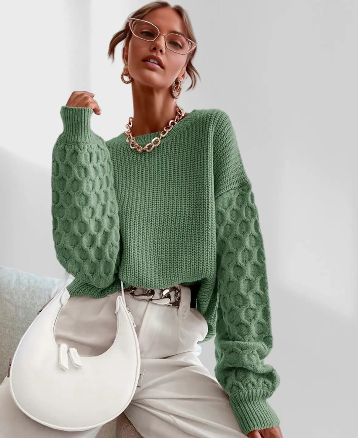 Alenya Gebreide Herfsttrui – Uniek Design & Comfortabele Warmte