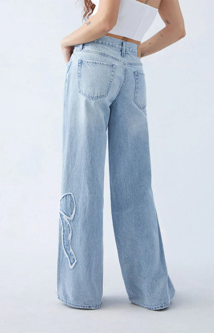 Florence Bow Jeans – Een Speelse Twist op Tijdloze Elegant Denim