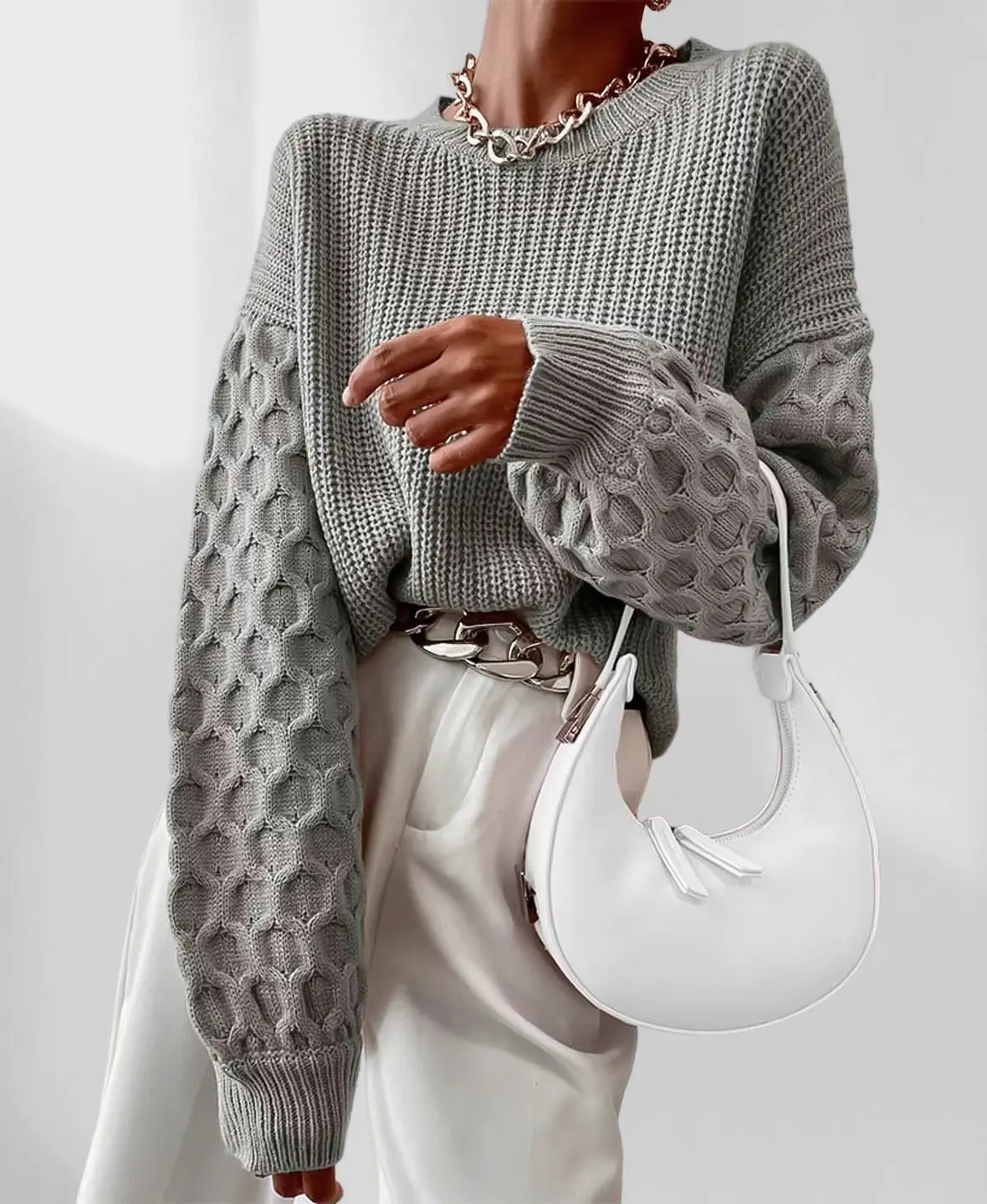 Alenya Gebreide Herfsttrui – Uniek Design & Comfortabele Warmte