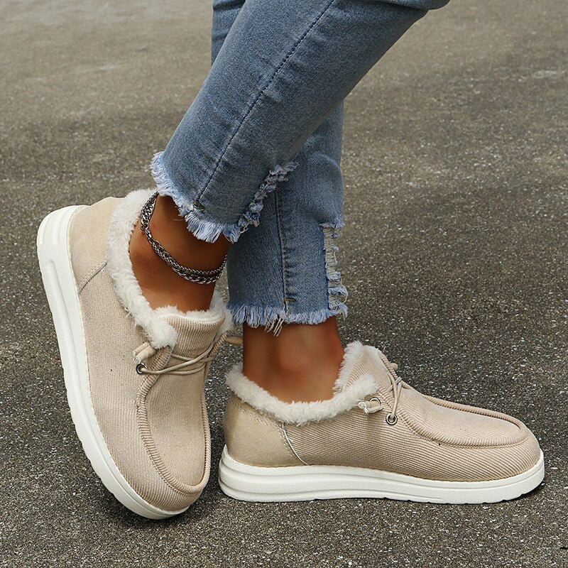 Elvarey – Warme instap pantoffels met teddy voering voor dames