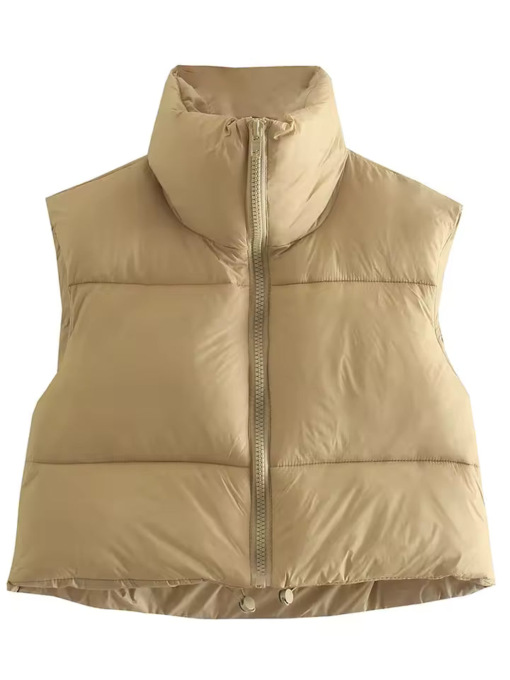 Nerina Bodywarmer – Modieuze Cropped Bodywarmer voor een Sportieve Look