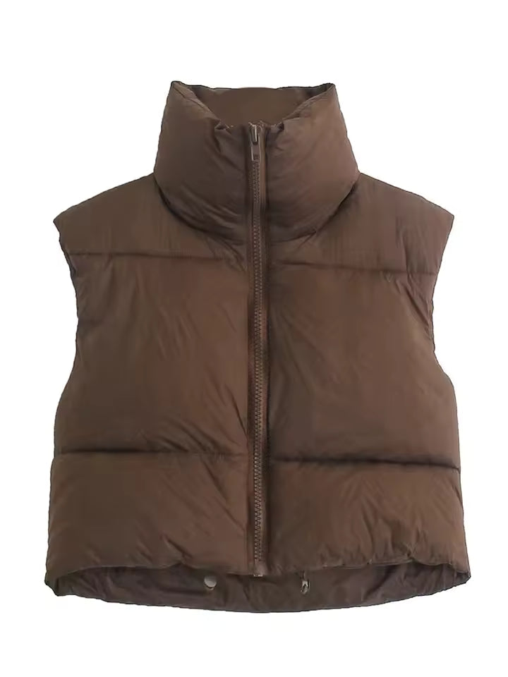 Nerina Bodywarmer – Modieuze Cropped Bodywarmer voor een Sportieve Look