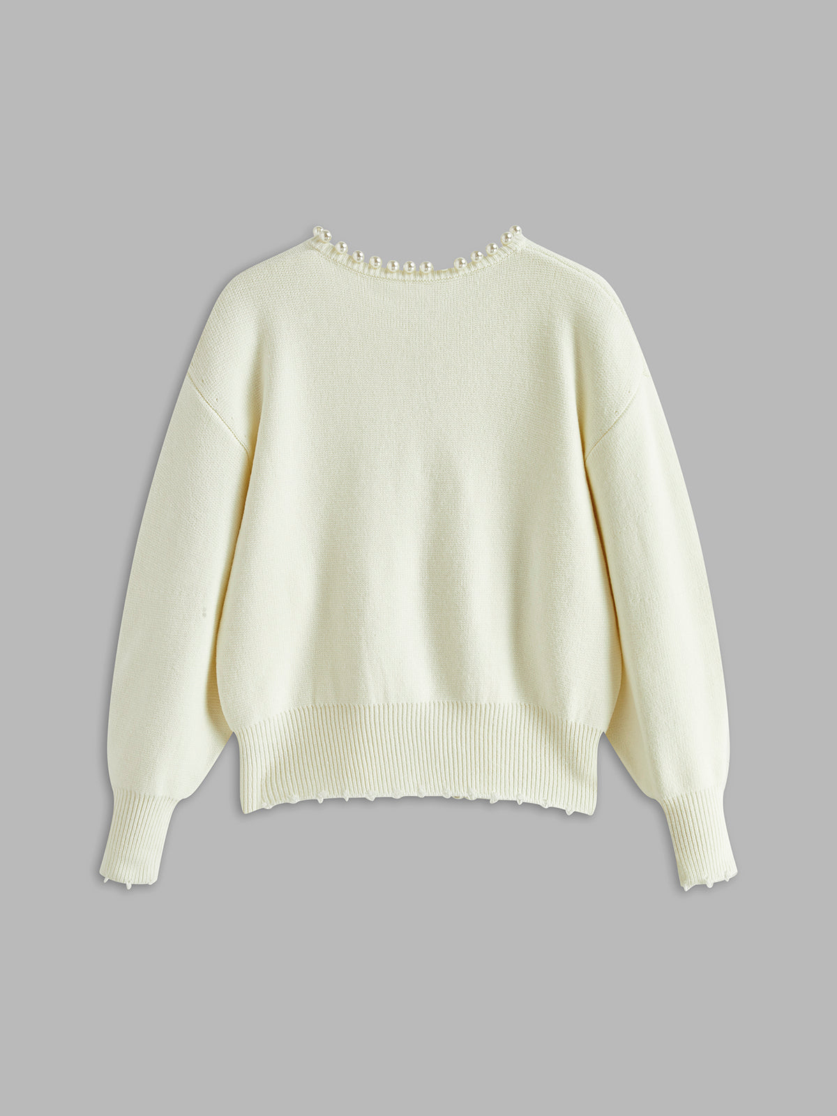 Elodie – Cardigan met Parelaccenten en Elegante Details