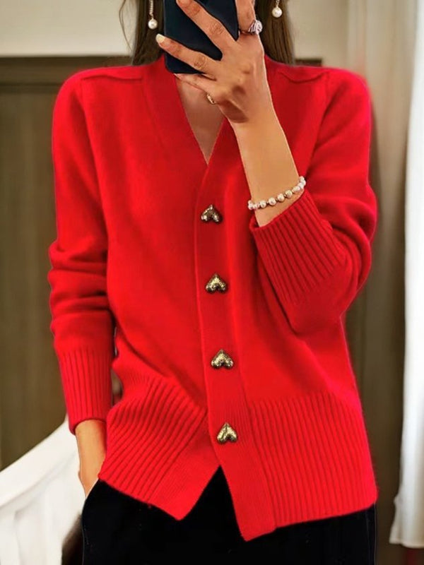 Olyndra – Chunky dames vest met V-hals en vintage preppy elegantie