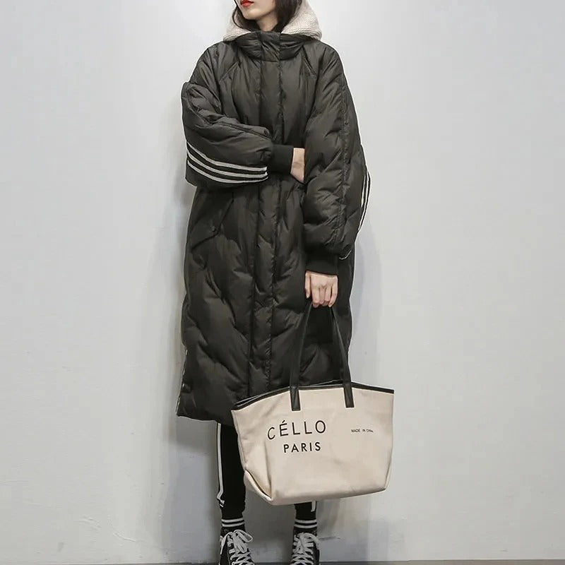 Elowen Lange Winterjas – Luxe Warmte met Tijdloze Verfijning