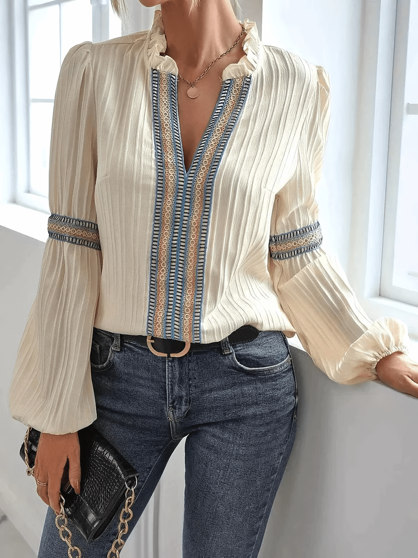 Dames blouse met plooien en luchtige pasvorm voor stijlvolle outfits