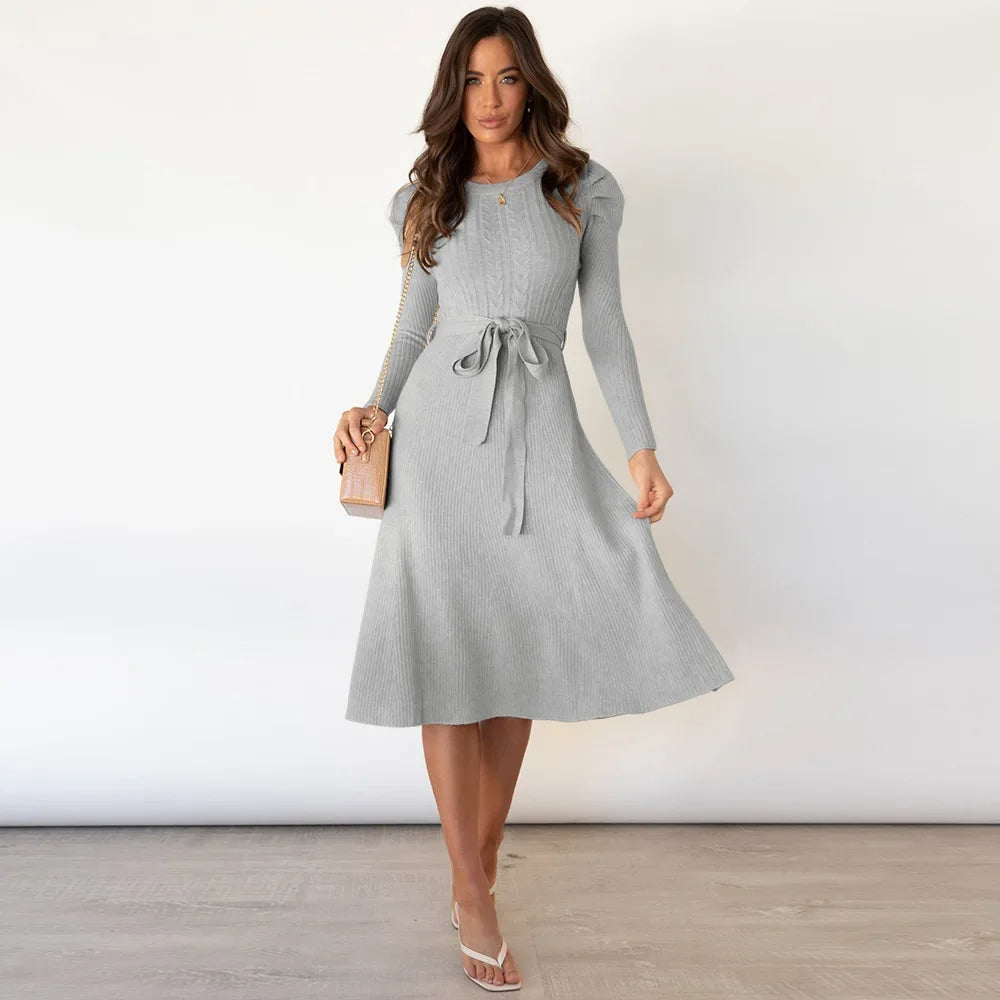 Serelinne – Elegante Gebreide Sweaterjurk met Comfortabele Pasvorm