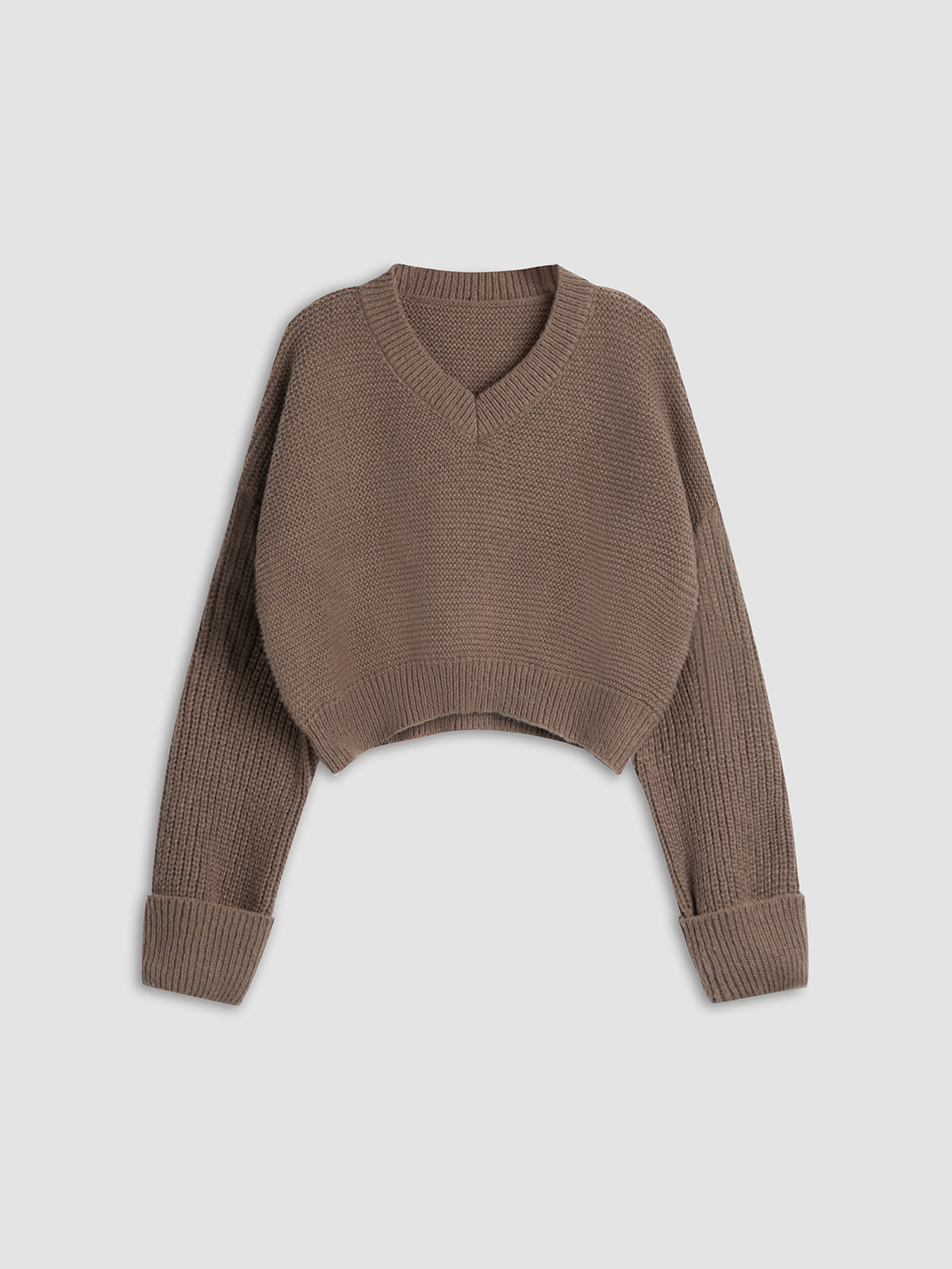 Amara – Effen Trui met Elegante V-hals