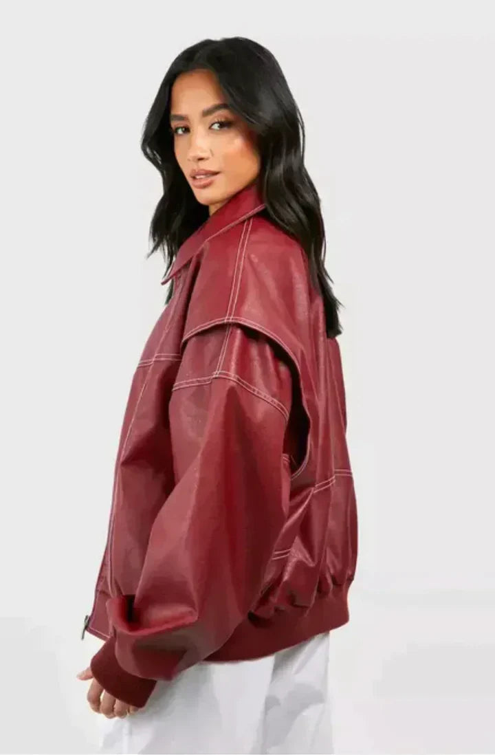 Oversized Imitatieleren Jack Dames – Casual & Modern