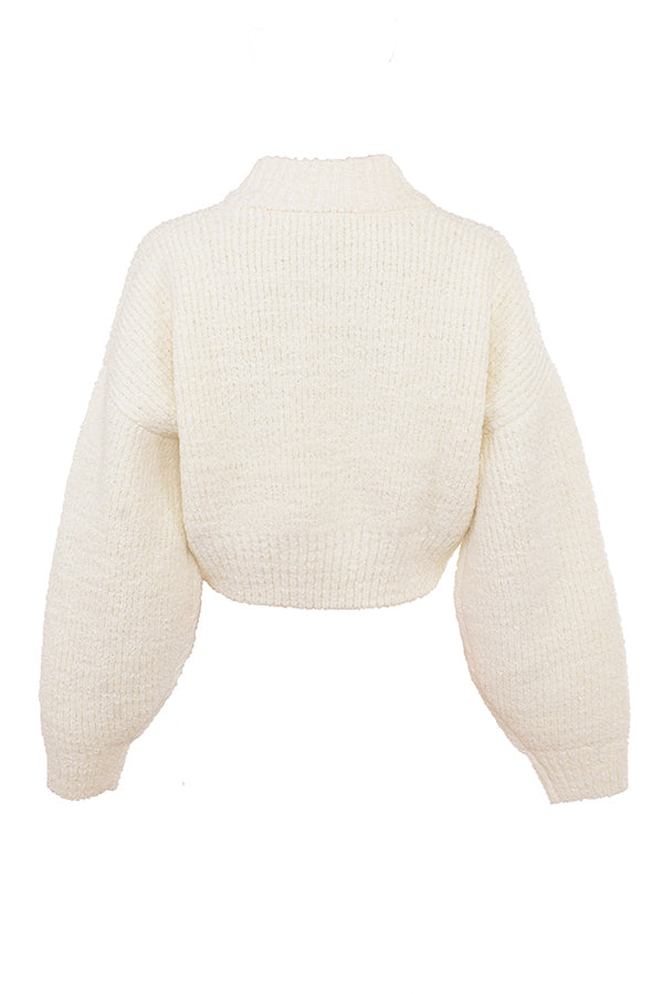 Esmé Knit Vest – Zacht Crèmekleurig Gebreid Vest met Tijdloze Elegantie