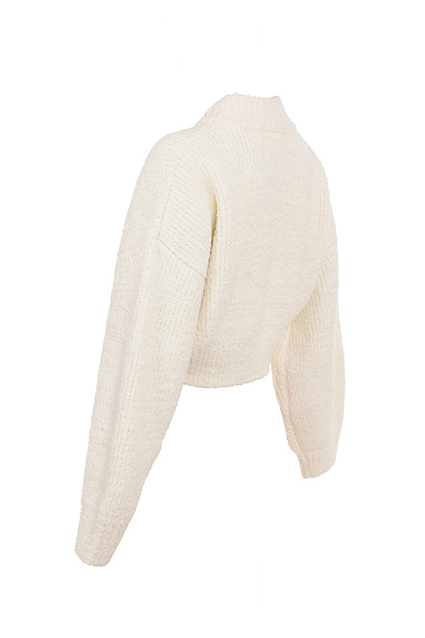 Esmé Knit Vest – Zacht Crèmekleurig Gebreid Vest met Tijdloze Elegantie