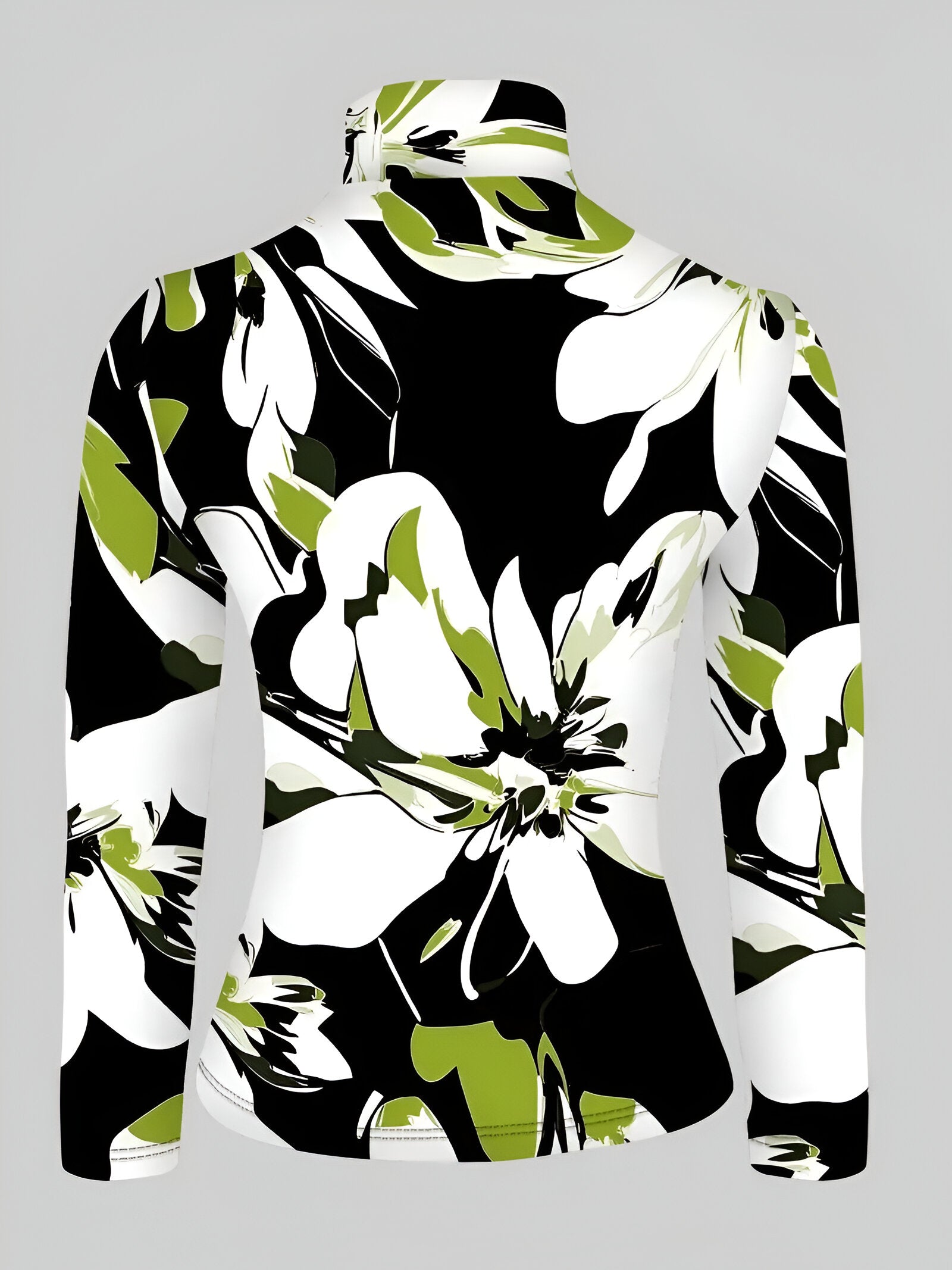 Calyra - Dames Coltrui met Bloemenprint - Gebreide Trui met Ronde Hals en Zachte Pasvorm
