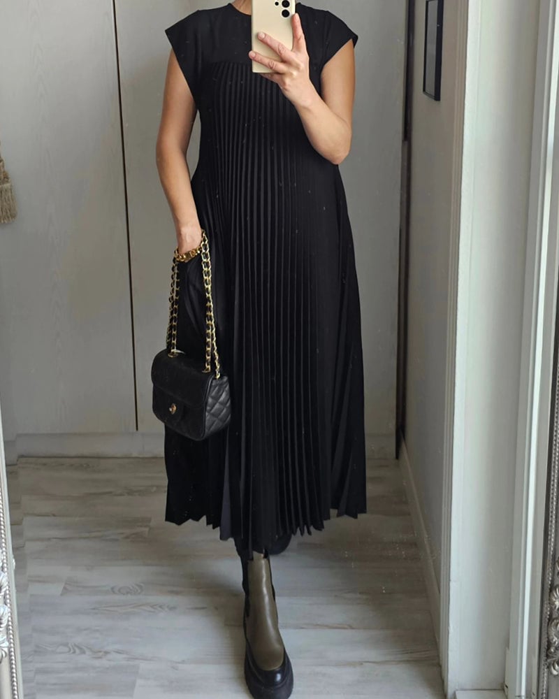 Dames elegante jurk met comfortabele pasvorm en tijdloos design
