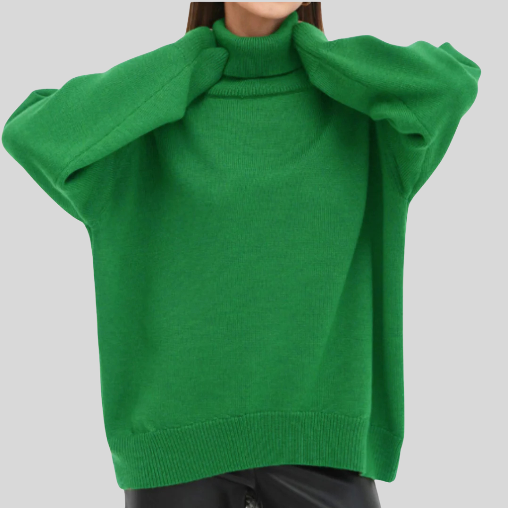 Fayenne – Zachte Dames Coltrui met Elegante Ribstructuur en Tijdloze Pasvorm