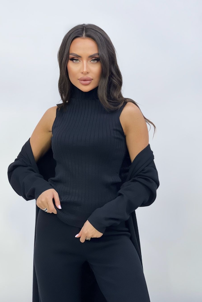 Solenne – 3-Delige Gebreide Co-ord Set met Luxe Comfort en Tijdloze Elegant﻿ie