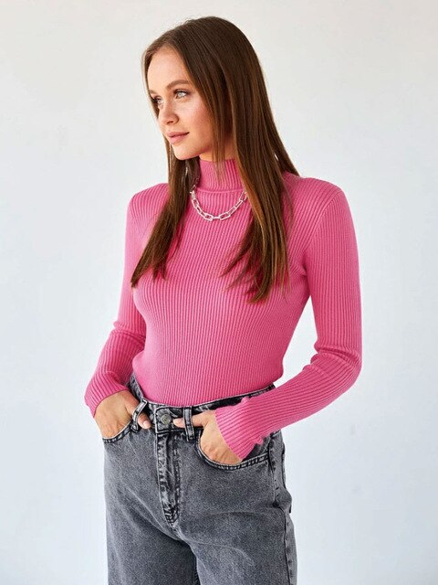 Averine – Ribbed Turtleneck Coltrui voor Dames