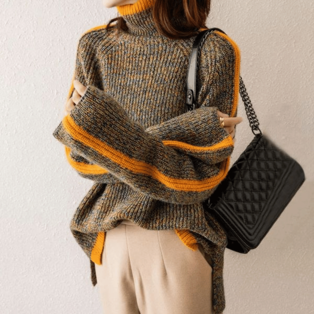 Énora – Turtleneck sweater met elegante gebreide coltrui met luxe details en comfortabele pasvorm