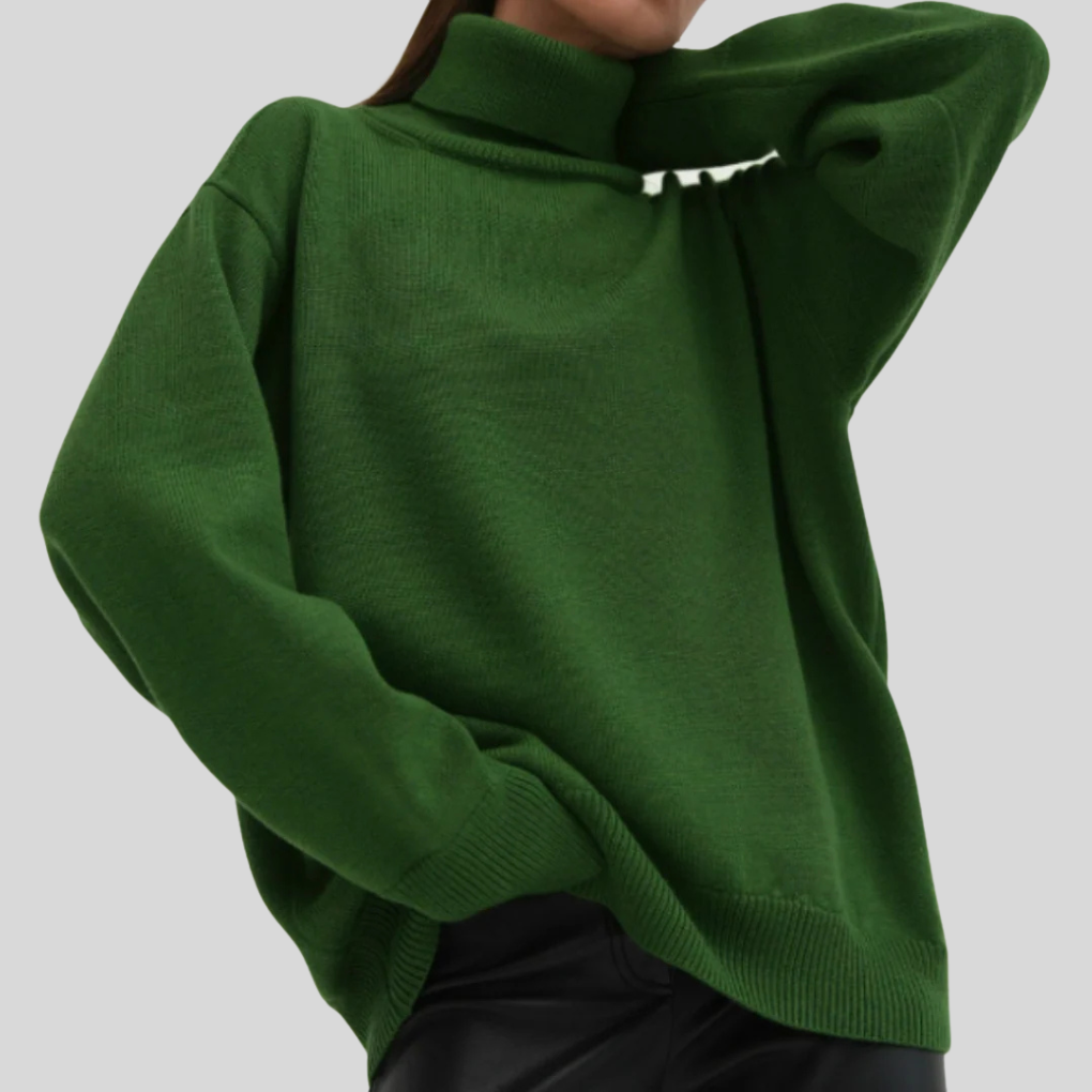 Fayenne – Zachte Dames Coltrui met Elegante Ribstructuur en Tijdloze Pasvorm