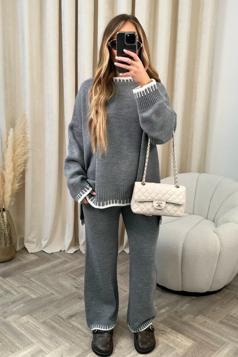 Trendy Effen Kleur Losvallende Set