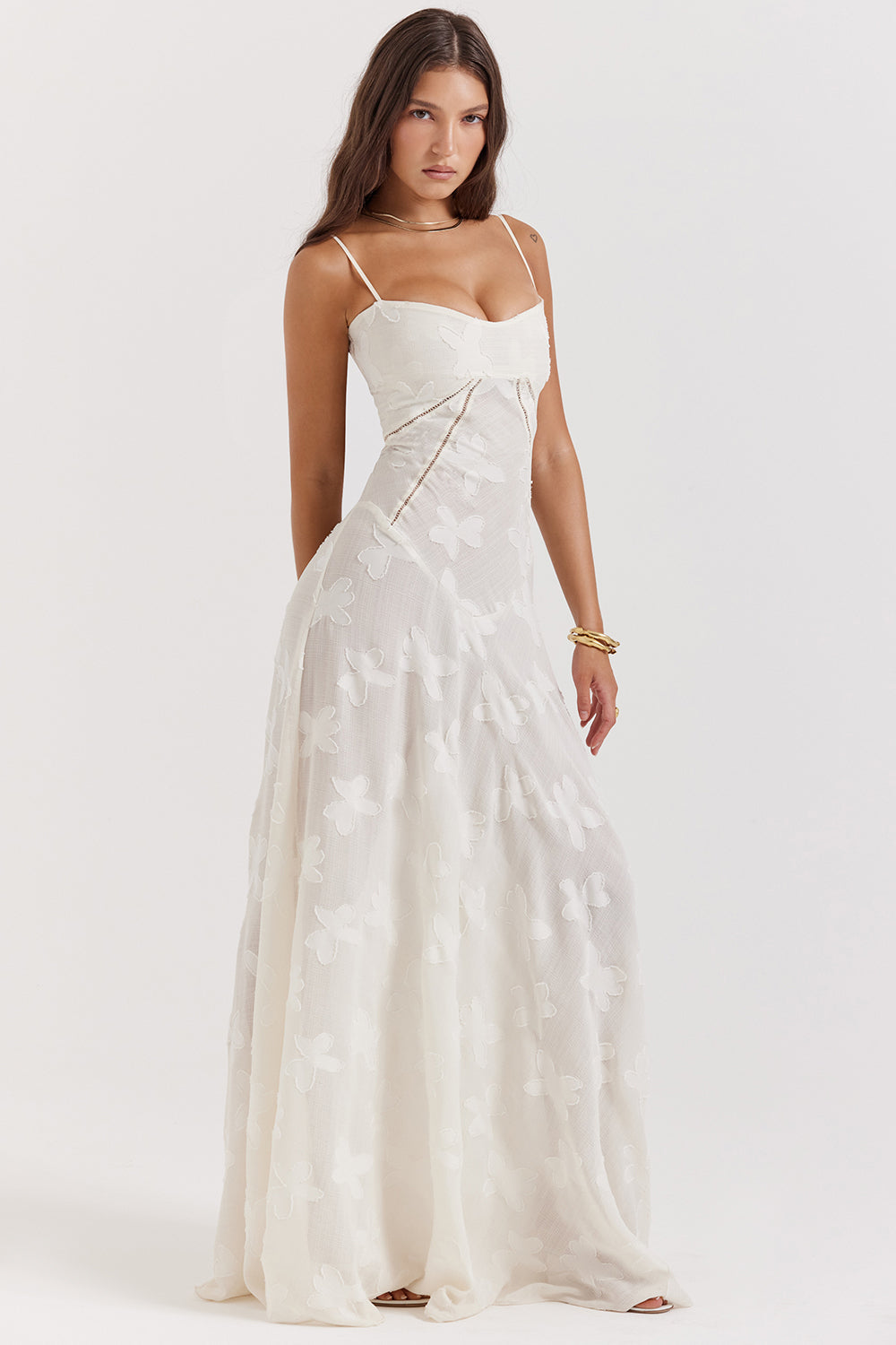 Seraphina - Stijlvolle Maxi Jurk van Luxe Viscose met Verfijnde Details