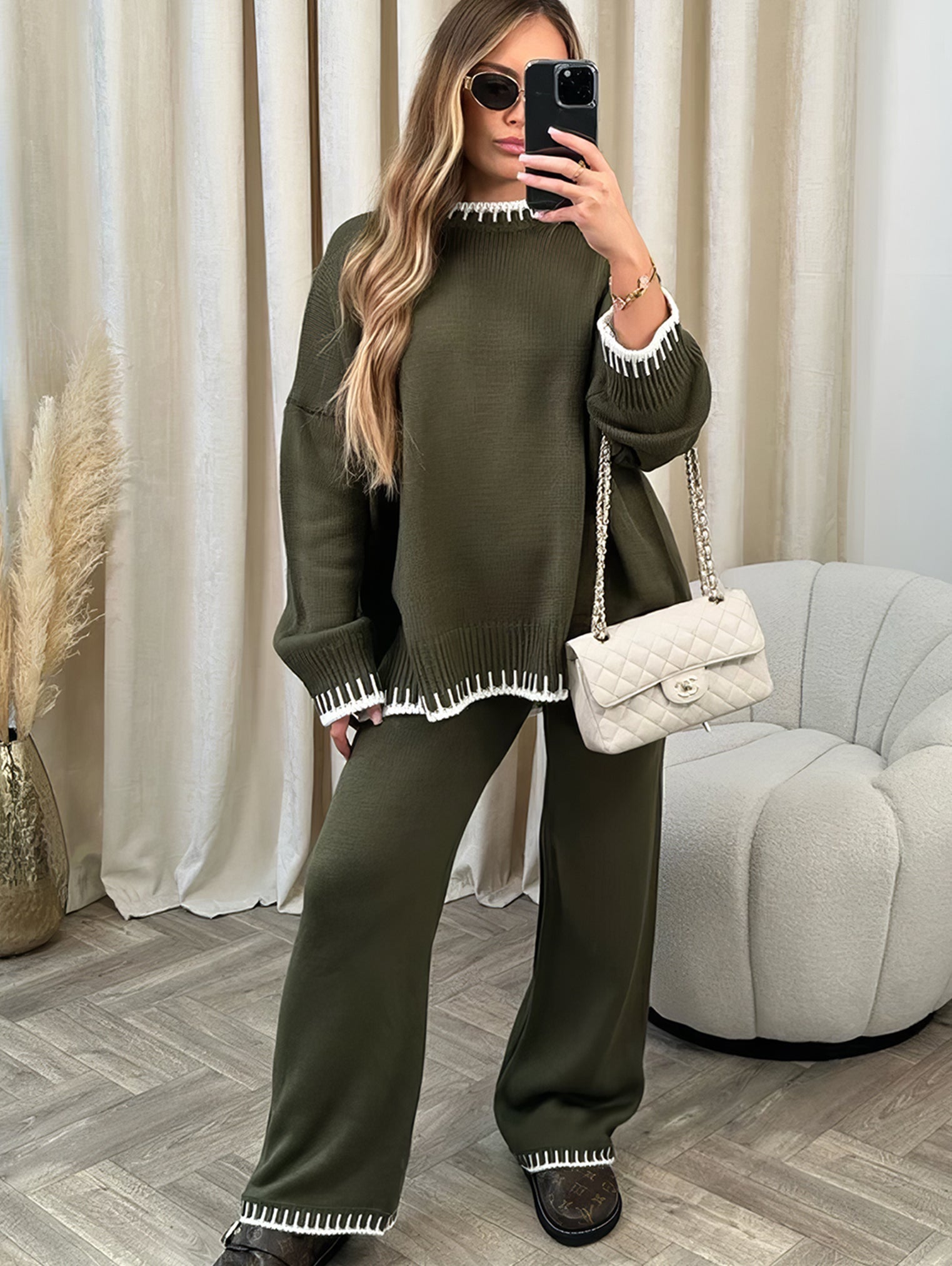 Aurelia – Gestreepte Knit Set voor Dames, Comfortabel & Chic voor Herfst en Winter