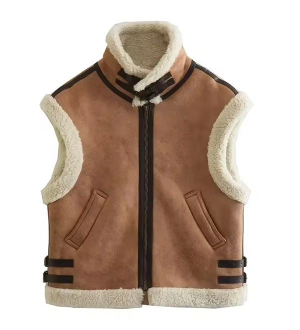 Serenna Faux Shearling Vest – Warmte met een Vleugje Luxe