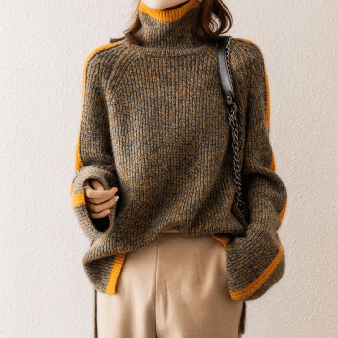 Énora – Turtleneck sweater met elegante gebreide coltrui met luxe details en comfortabele pasvorm