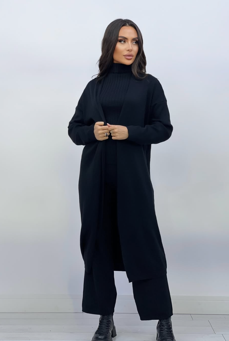 Solenne – 3-Delige Gebreide Co-ord Set met Luxe Comfort en Tijdloze Elegant﻿ie