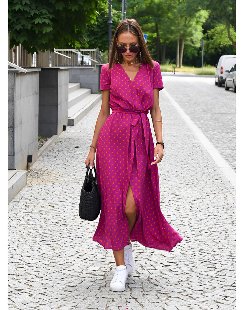 Lyra - Fleurige Midi Jurk met Bloemenprint voor de Lente en Zomer