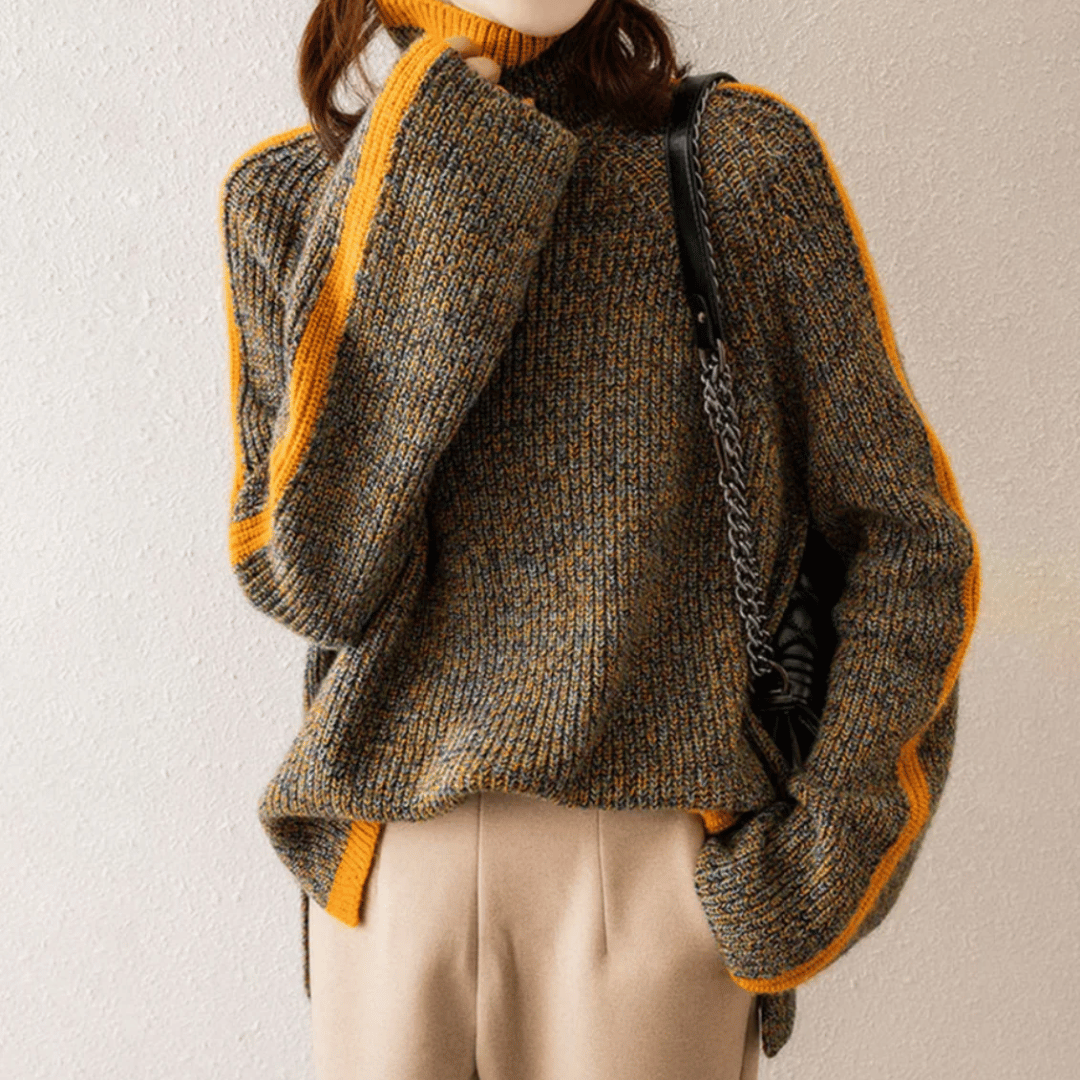 Énora – Turtleneck sweater met elegante gebreide coltrui met luxe details en comfortabele pasvorm