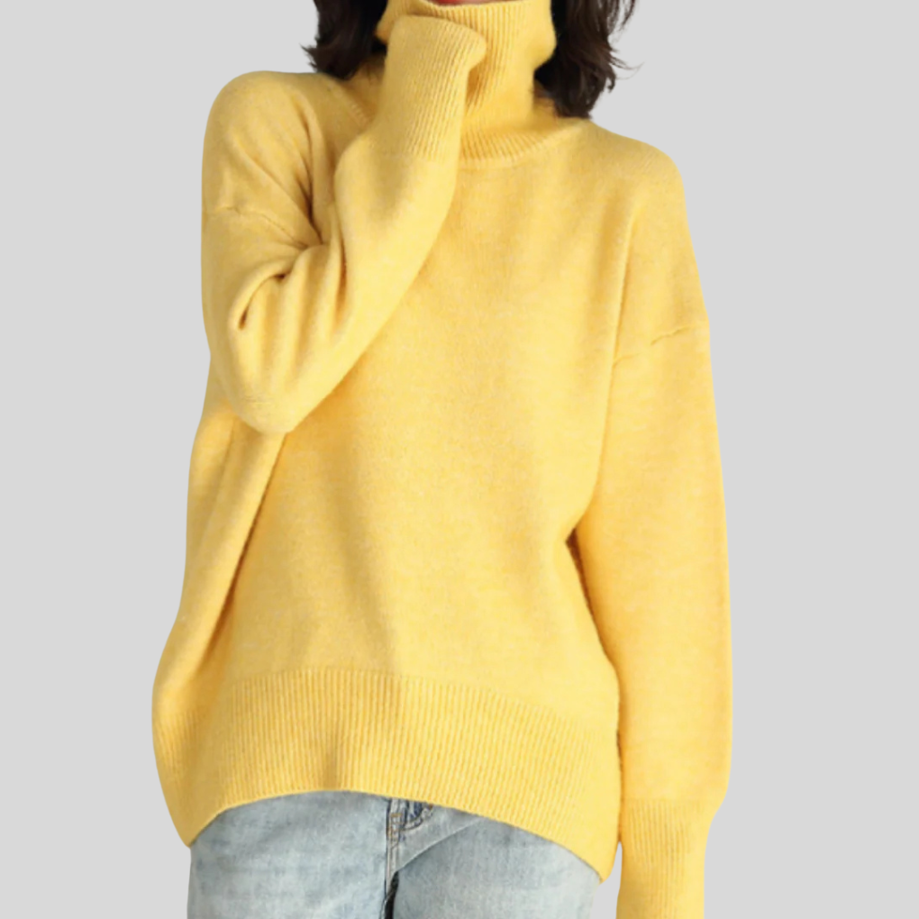Fayenne – Zachte Dames Coltrui met Elegante Ribstructuur en Tijdloze Pasvorm