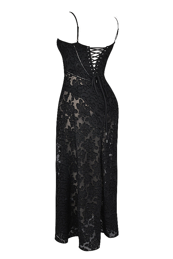 Seraphina - Stijlvolle Maxi Jurk van Luxe Viscose met Verfijnde Details