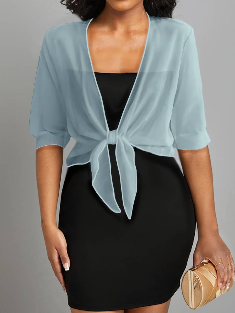 Lunaria - Lichte Blouse met Open Voorkant in Verfrissende Pasteltinten voor een Elegante Lenteoutfit
