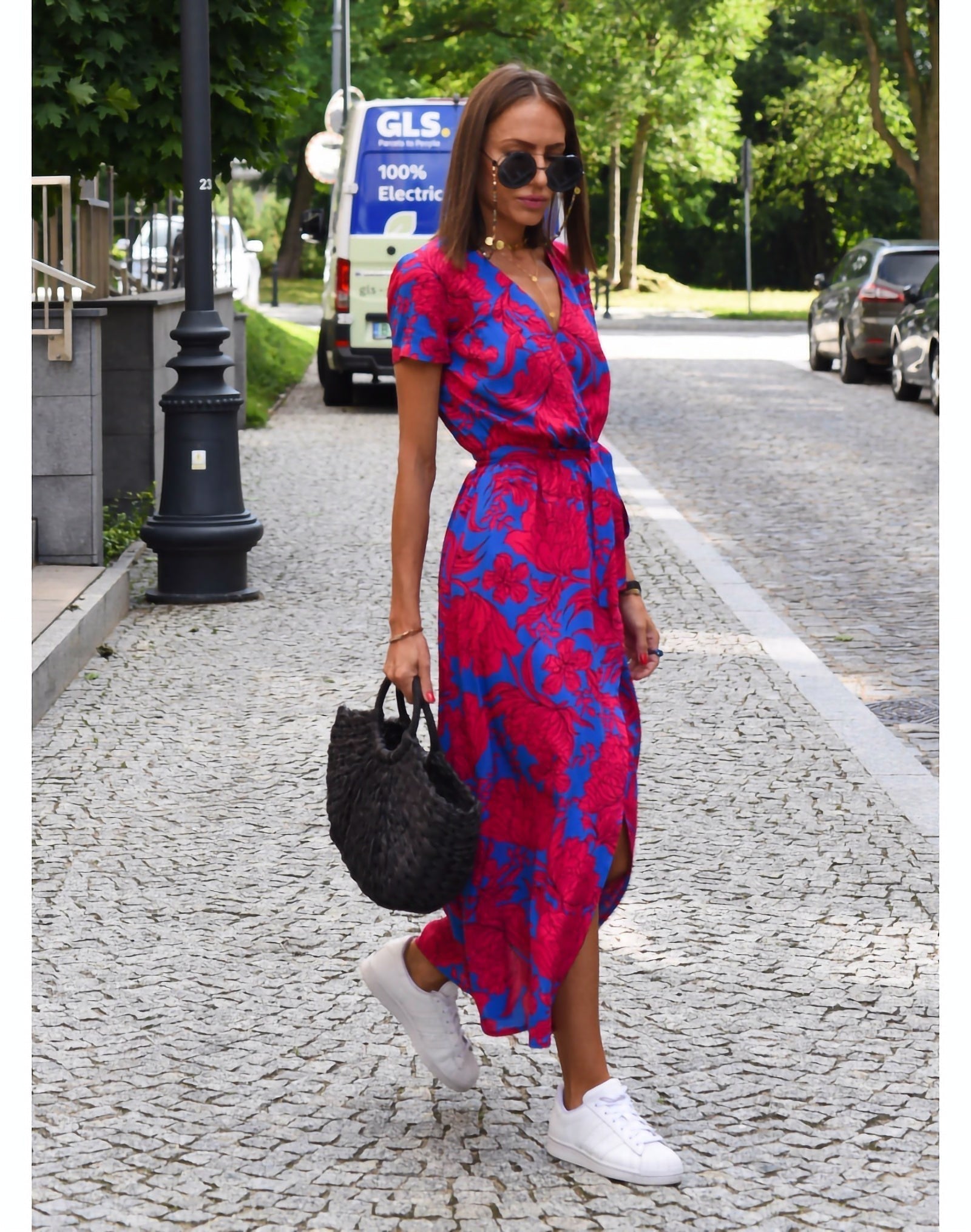 Lyra - Fleurige Midi Jurk met Bloemenprint voor de Lente en Zomer