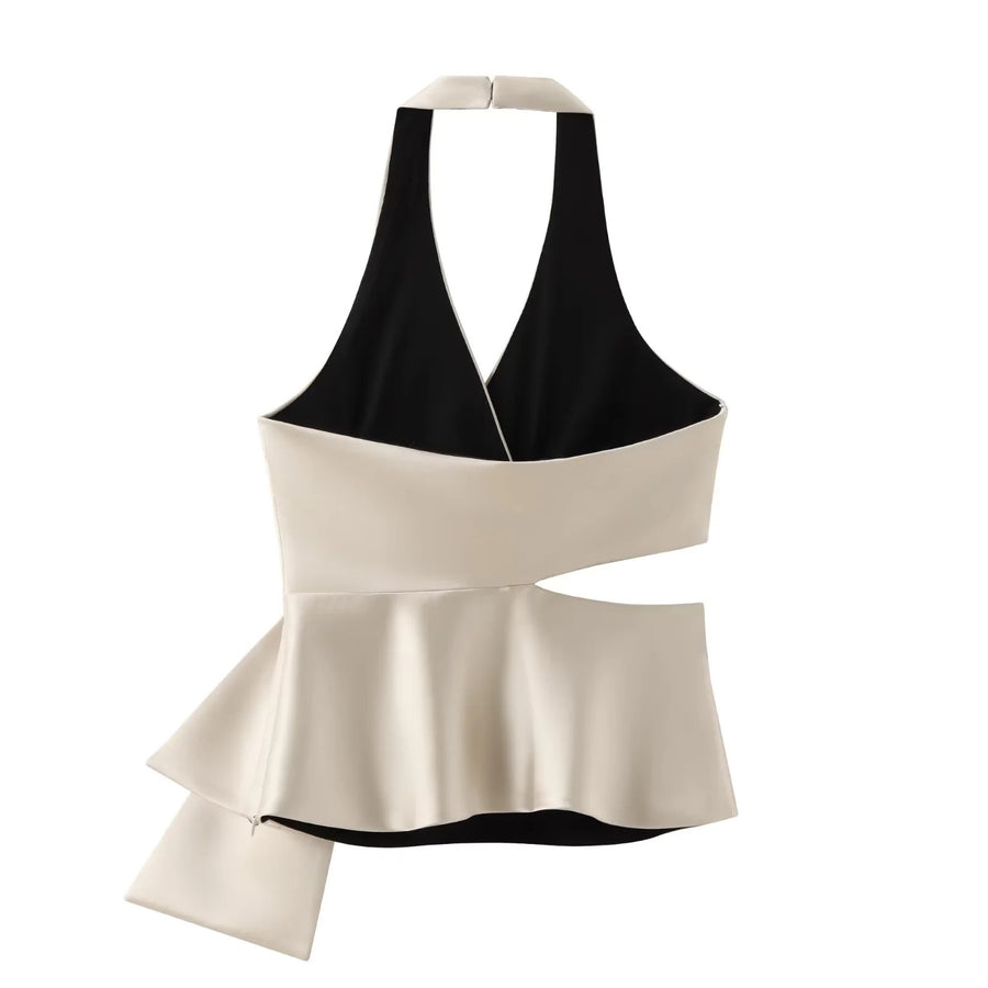 Selvyna Haltertop met Taillestrik – Tijdloze Elegantie & Moderne Allure