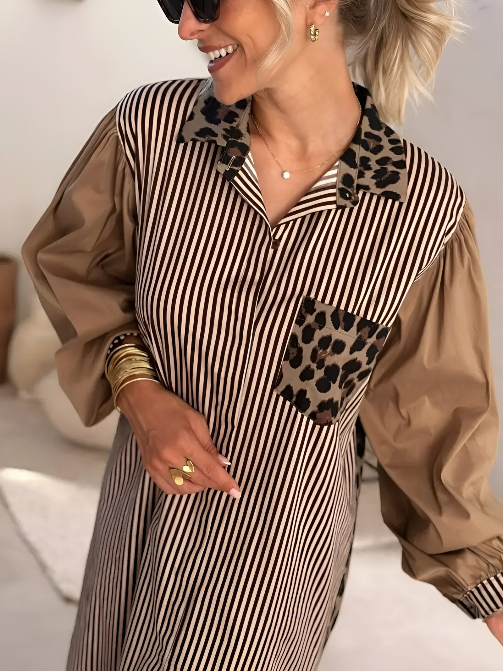 Liora – Speelse Damesjurk met Unieke Details & Comfortabele Pasvorm