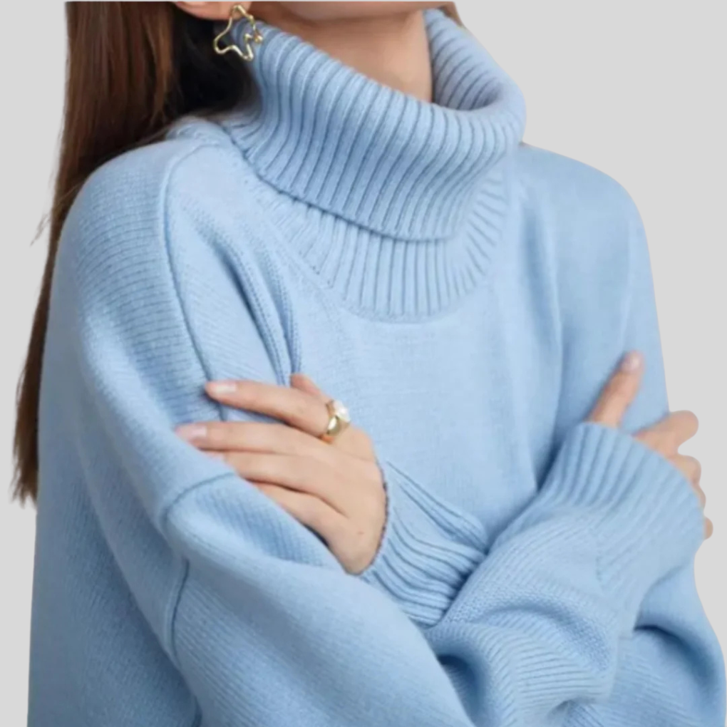 Fayenne – Zachte Dames Coltrui met Elegante Ribstructuur en Tijdloze Pasvorm
