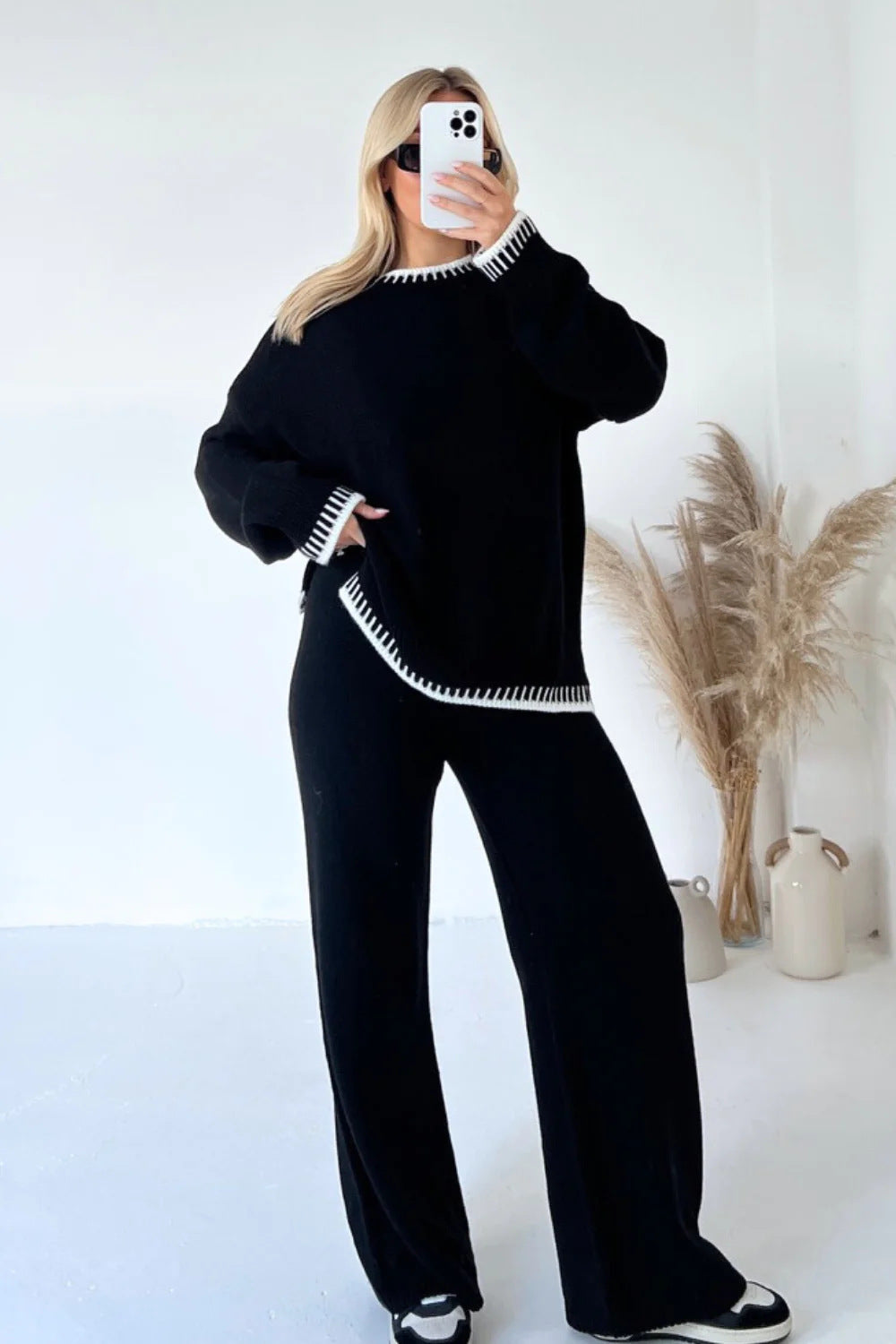 Aurelia – Gestreepte Knit Set voor Dames, Comfortabel & Chic voor Herfst en Winter