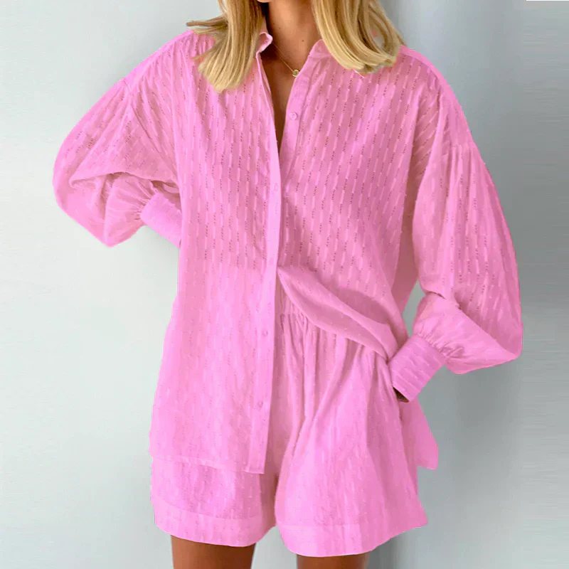 Calistara – Luchtige zomer set met losvallende blouse en shorts