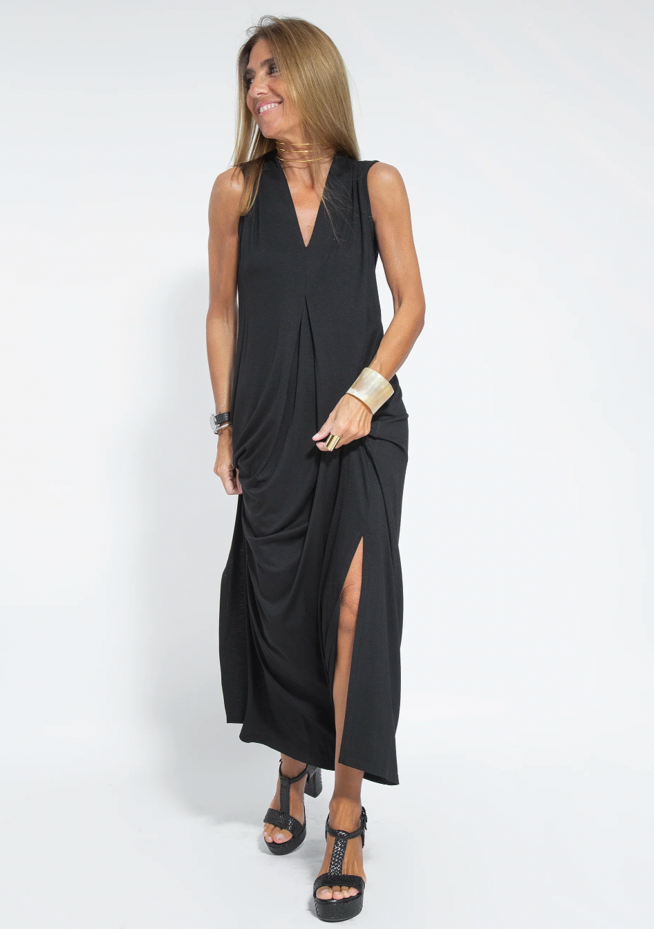 Elara - Elegante Lange Jurk en Weste Set voor een Stijlvolle Look
