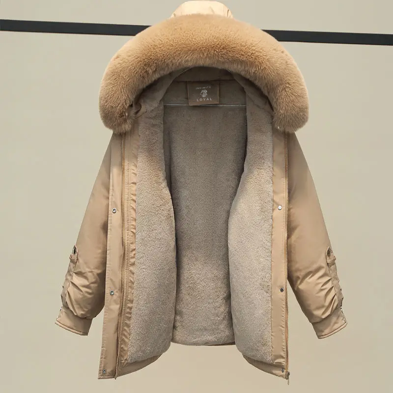 Amelira Gewatteerde Winterjas met Luxe Bontkraag – Warmte en Stijl in Eén