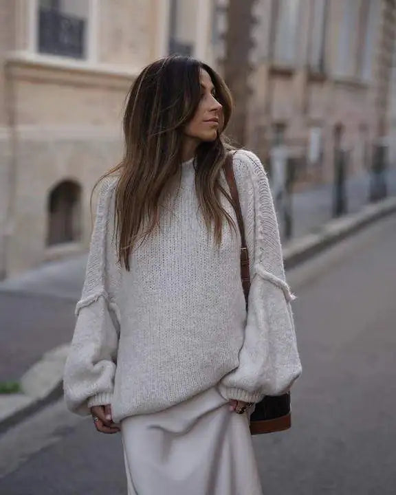 Nalena – Oversized fluweelzachte gebreide trui voor dames